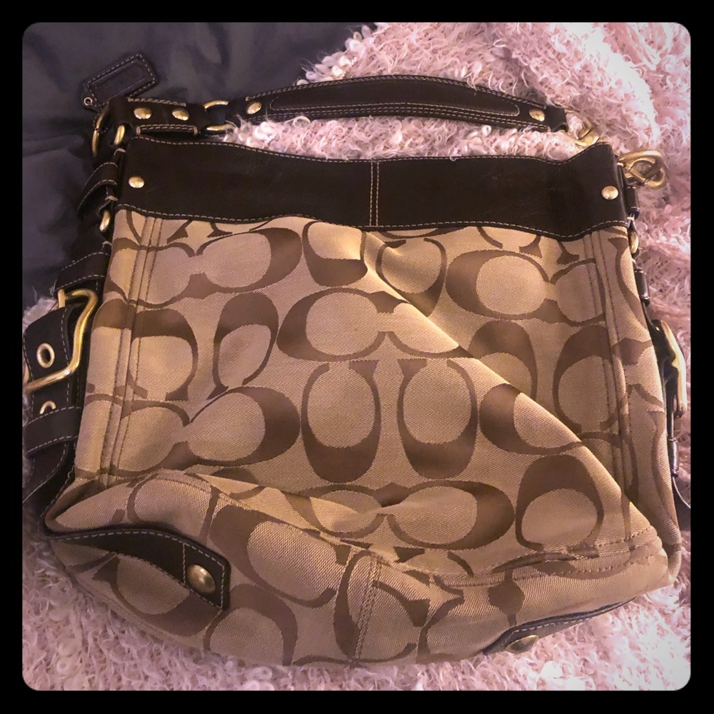 Large Brown Signature Coach purse